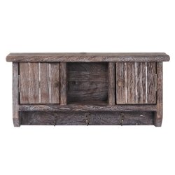 N�gle knager�kke med 2 skabe - brun v�gskab n�gleskab