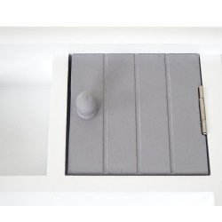 N�gle knager�kke med 2 skabe - gr� hvid v�gskab n�gleskab