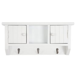 N�gle knager�kke med 2 skabe - hvid v�gskab n�gleskab