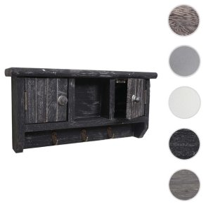 N�gle knager�kke med 2 skabe - m�rkegr� v�gskab n�gleskab