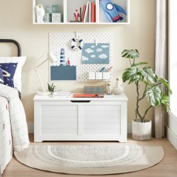 Opbevaringskiste 100 x 40 x 46 - stor opbevaringsboks - hvid