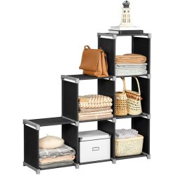 Reol system - trappereol - opbevaringslsning - sort 105 x 30 x 105