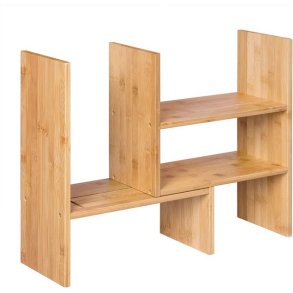 Hylder - skrivebordshylder - opbevaringshylder - brun bambus