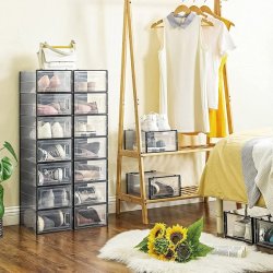 Opbevaringsbokse - 18 stk skokasser - opbevaringskasser til sko