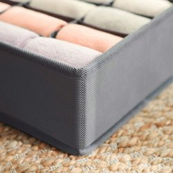 Opbevaringskasser til skuffer - 8 opbevaringssker - gr stof