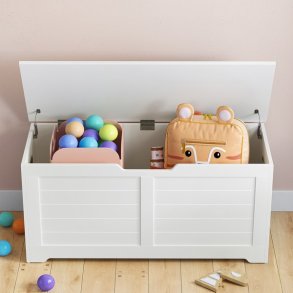 Opbevaringskiste 100 x 40 x 46 - stor opbevaringsboks - hvid