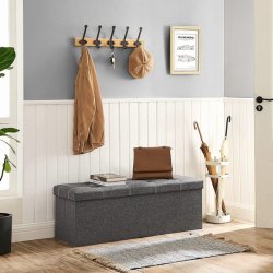 Bnk med kiste - siddebnk med opbevaring 110 x 38 x 38 - gr