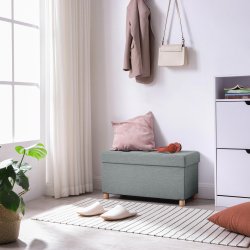 B�nk med kiste - siddeb�nk med opbevaring 76 x 38 x 38 - gr�