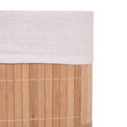 Opbevaringskurve i bambus - st med 3 kurve/kasser til hylde opbevaring ~ naturlige farver