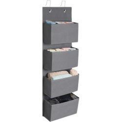 Hngende garderobe i stof - 4 frithngende opbevaringslommer