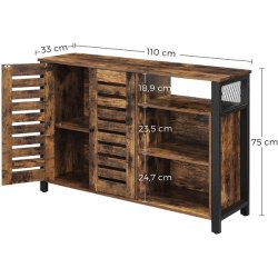 Sk�nk - opbevaringsskab - rustik brun sk�nk 110 x 33 x 75