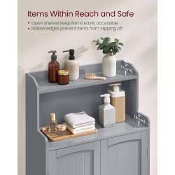 Badev�relsesskab - toiletskab - opbevaringsskab - gr� 30x60x100