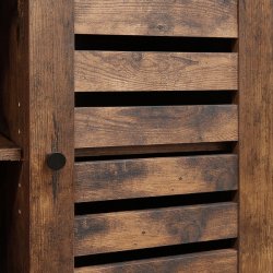 Sk�nk med skabe og hylder - rustik brun skab 100 x 35 x 80