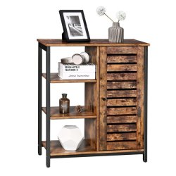 Sk�nk med skab og 3 hylder - rustik brun skab 70 x 30 x 81