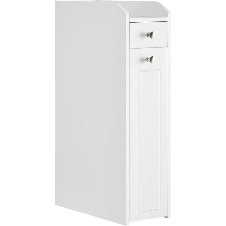 Badevrelsesskab - smal slank opbevaringsskab - hvid 40x18x70