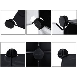 Reolsystem - kubisk garderobe i plastik med 2 bjler og 12 rum