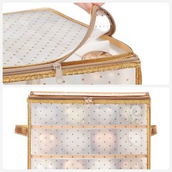 Opbevaringstasker til julekugler med 128 rum - 2 julekugle tasker