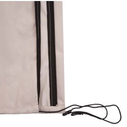 Parasolovertrk  350 cm med lynls og stang - creme gr  3,5 meter overtrk