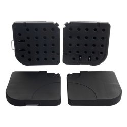 Hngeparasol  300 cm med krydsfod og fliser - antracit gr parasol  3 meter