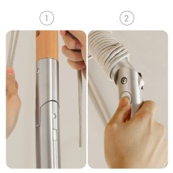 Trparasol  300 cm med tilt - rund 3 M haveparasol - beige