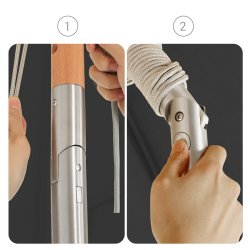 Trparasol  300 cm med tilt - rund 3 M haveparasol - gr