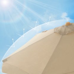 Trparasol  300 cm med tilt - rund 3 M haveparasol - taupe