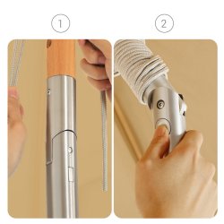 Trparasol  300 cm med tilt - rund 3 M haveparasol - taupe