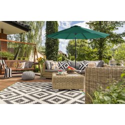 Haveparasol 3 M med krank - rund  300 cm parasol - grn