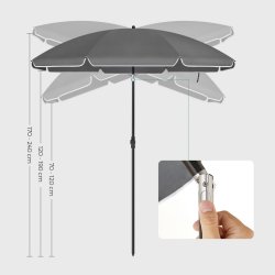 Strandparasol � 2 M - �200 parasol til strand - gr�