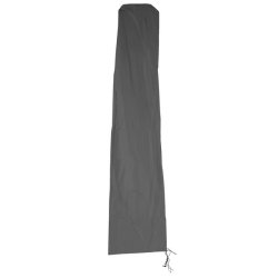 Parasolovertrk  350 cm med lynls og stang - antracit  3,5 meter overtrk