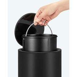 Pedalspand 3L - skraldespand med soft-close lg - sort metal