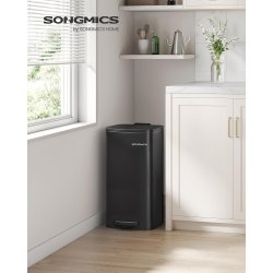 Pedalspand 30 liter - skraldespand med soft-close lg - sort