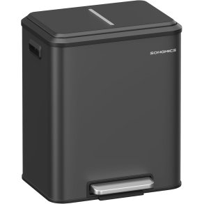 Pedal skraldespand - pedalspand med lg - 30L (2x15L) - sort