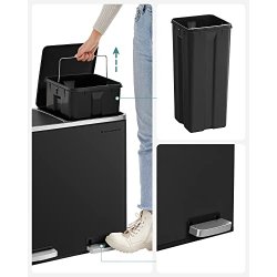 Skraldespand - pedalspand med soft close l�g - 2x24L sort