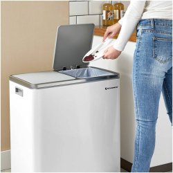 Skraldespand - pedalspand med soft close lg - 2x30L hvid