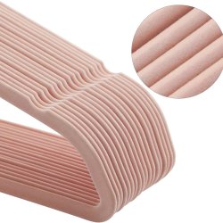 Tjbjler i velour med skridsikker buksestang - 50 stk pink