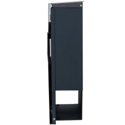 Postkasse med avisr�r - antracit og gr� brevkasse med avisholder