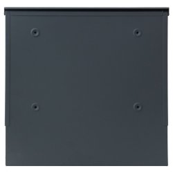 Postkasse med avisr�r - sort antracit brevkasse med avisholder