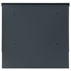 Postkasse med avisr�r - brevkasse med avisholder - antracit