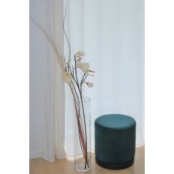 Puf - blgrn velour Ekko puf E5 model - Ekko puf fra OBUZI