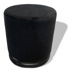 Puf - sort Ekko puf F2 model - Ekko velour puf fra OBUZI