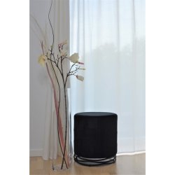 Puf - sort Ekko puf F2 model - Ekko velour puf fra OBUZI