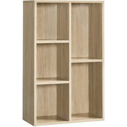 Bogreol - reol i industrielt design - eg brun 50x24x80
