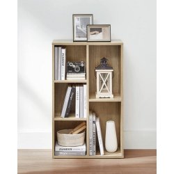 Bogreol - reol i industrielt design - eg brun 50x24x80