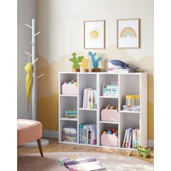 Bogreol - reol i industrielt design - hvid 50x24x80