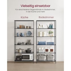 Badevrelsesreol med hrdet gr glas og sort stel 80x30x177,3