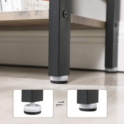 Reol - bogreol i industrielt design - gr beige 154,5x74x30