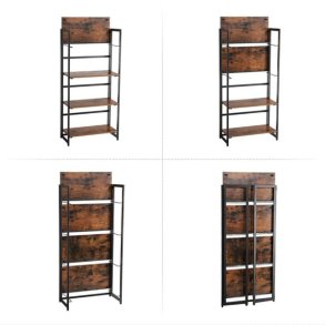 Reol - sammenfoldelig sammenklappelig bogreol - rustik brun