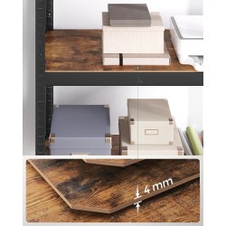 Stlreol - lagerreol - sort og rustik brun reol 160 x 80 x 40