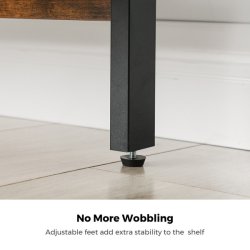 Reol - stigereol i industrielt design - rustik brun 138 x 56 x 34